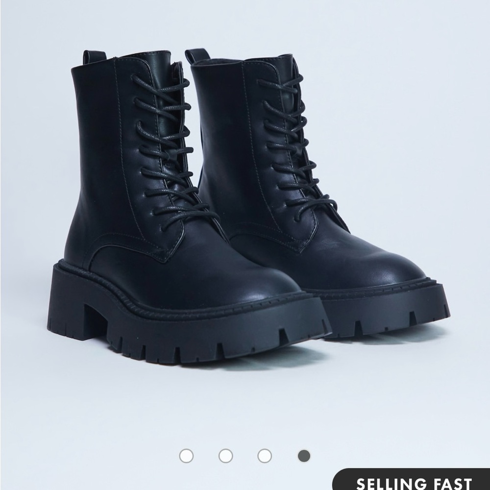 Sleek Black Combat Boots